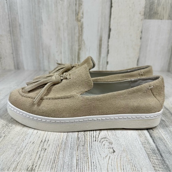 Franco Sarto Suede Slip On Loafers Tassel Detail #218 - Picture 1 of 9